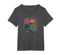 Ropa Divertida de Lunares para niños Spot The Cute Kid Camiseta, Mujer Tallas Grandes, Jaspeado Oscuro, 5XL Grande