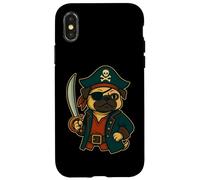 Ropa Divertida para Amantes de los Perros con gráficos Piratas Carcasa para iPhone X/XS
