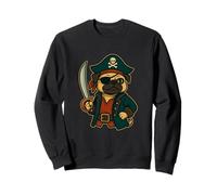Ropa Divertida para Amantes de los Perros con gráficos Piratas Sudadera