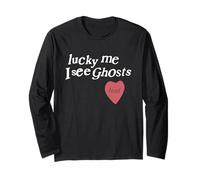 Ropa Divertida para Amantes de Lucky Me I See Ghosts Manga Larga
