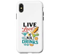 Ropa divertida para fiestas de verano de Mixology Live Love Mix Drinking Life Carcasa para iPhone X/XS