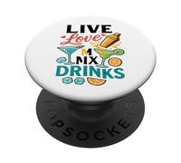 Ropa divertida para fiestas de verano de Mixology Live Love Mix Drinking Life PopSockets PopGrip Adhesivo