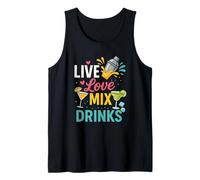Ropa divertida para fiestas de verano, Love Mix, Drinking Life Camiseta sin Mangas