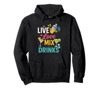 Ropa divertida para fiestas de verano, Love Mix, Drinking Life Sudadera con Capucha