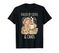 Ropa Divertida para mamá de Fueled by Coffee and Chaos Camiseta