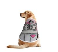 Ropa divertida para perros con estampado de burro y flores, chaleco lavable a máquina, para perros medianos y grandes