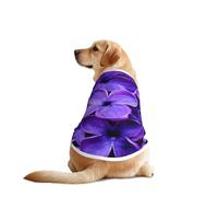 Ropa divertida para perros con estampado de flores violetas, chaleco lavable a máquina para perros medianos y grandes