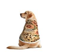 Ropa divertida para perros con estampado de leopardo a rayas, chaleco lavable a máquina para perros medianos y grandes