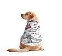 Ropa divertida para perros con estampado de Londres, chaleco lavable a máquina para perros medianos y grandes