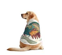 Ropa divertida para perros con estampado de pavo de Acción de Gracias, chaleco lavable a máquina para perros medianos y grandes