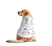 Ropa divertida para perros con estampado de química, chaleco lavable a máquina, para perros medianos y grandes