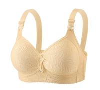 Ropa Embarazada Mujer Tirantes Ajustables Cobertura Completa Cómodo Sin Aros Inalámbrico Yoga Bustier Mujer, beige, XXL