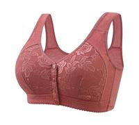 Ropa embarazada para mujer, cómodo y práctico, sujetador con cierre frontal, sujeción completa, sujetador sin aros ropa interior sexy, Vino, S