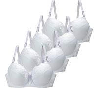 Ropa embarazada ropa interior para mujer 34/75 36/80 38/85 40/90 42/95 44/100 sujetador de copa BCDE sujetador de encaje sexy para mujer lencería de talla grande (4 piezas) H y M ropa de mujer, Rosa
