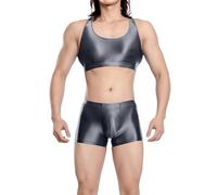 Ropa exótica para hombre, traje ajustado, lencería cómoda y elástica, ideal para usar en interiores y exteriores en todas las estaciones. color negro básico