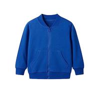 Ropa exterior para bebé de manga larga con cuello redondo de color sólido chaqueta con cremallera capucha a prueba de viento abrigos de manga larga para niñas o chubasquero y pantalones de lluvia para