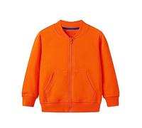 Ropa exterior para bebé de manga larga con cuello redondo de color sólido chaqueta con cremallera capucha a prueba de viento abrigos de manga larga para niñas o chubasquero y pantalones de lluvia para