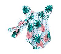 Ropa Floral del Bebé Ni?as Infant Ruffle Diademas Mono367