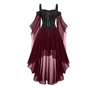Ropa gótica para mujer, Steam Punk, vestido de Halloween, vestido victoriano del siglo 19, vestido de estado, vestido de bruja negra, disfraz medieval, disfraz de bruja medieval, tallas grandes