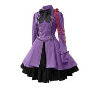 Ropa gótica para mujer, vestido de bruja negra, Halloween, vestido de estado, vestido de Steam Punk, manga trompeta, disfraz del siglo 19, vestido de terror renacentista, disfraz de bruja medieval