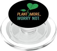 Ropa gráfica Plant More Worry Not Pocket Design para Jardinero PopSockets PopGrip para MagSafe