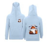 Ropa Guardia Hombre Sudadera con Capucha de Halloween para niñas, de Manga Larga, con Cremallera y Bolsillos, para Uso Informal. Sudadera Universidad De (Light Blue, 9-10 Years)