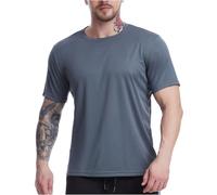 Ropa Gym Hombre Gris Camisa Manga Corta Manga Corta Camisetas Hombre Marca Marca T Shirts Homem Lisas Deportivas Camiseta Blanca Tecnica Ofertas Flash del Dia Premium Hoy Gris XL