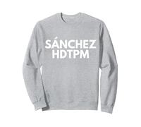 Ropa HDTPM Pedro Sánchez Sudadera, Unisex para Adultos, Gris Jaspeado, L