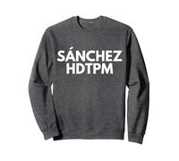 Ropa HDTPM Pedro Sánchez Sudadera, Unisex para Adultos, Jaspeado Oscuro, M