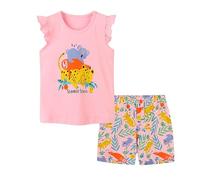 Ropa Infantil para niñas Camiseta sin Mangas y Pantalones Sueltos Traje Casual de Verano Moda Ocio Dos Piezas Festiva bebé niña Conjuntos Informal 2 a 11 años#G