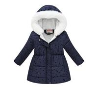 Ropa infantil para niños y niñas, multicolor, cintura impresa, teñido anudado, cuello largo de lana, abrigo acolchado de algodón, abrigo y sombrero (Q, 7-8 años)