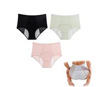 ropa interior a prueba de fugas, Breve protección contra períodos a prueba de fugas para mujeres, Bragas de incontinencia para mujeres (XL,A+E+F)