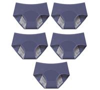 Ropa interior a prueba de fugas for mujer, bragas a prueba de fugas for mujeres mayores de 60 años, bragas cómodas y lavables de cintura alta.(5xBlue,6XL)