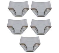 Ropa interior a prueba de fugas for mujer, bragas a prueba de fugas for mujeres mayores de 60 años, bragas cómodas y lavables de cintura alta.(5xGray,5XL)