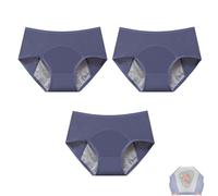 Ropa interior a prueba de fugas for mujer, bragas a prueba de fugas for mujeres mayores de 60 años, bragas cómodas y lavables de cintura alta.(3xBlue,6XL)