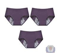 Ropa interior a prueba de fugas for mujer, bragas a prueba de fugas for mujeres mayores de 60 años, bragas cómodas y lavables de cintura alta.(3xCrystal Purple,3XL)