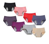 Ropa interior a prueba de fugas for mujer, bragas a prueba de fugas for mujeres mayores de 60 años, bragas cómodas y lavables de cintura alta.(8 colors,L)
