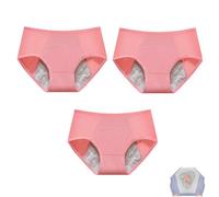 Ropa interior a prueba de fugas for mujer, bragas a prueba de fugas for mujeres mayores de 60 años, bragas cómodas y lavables de cintura alta.(3xPink,5XL)