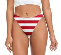 , ropa interior casual a rayas para el día a día ropa interior de mujer embarazo, rojo, XXL