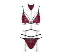 Ropa interior comestible marca OBSESSIVE Obsessive - Sugestina Set Tres Piezas L/Xl