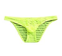 Ropa interior comestible para hombre, seda helada, transparente, triángulo, cintura baja, malla de verano, ropa interior transpirable, pantalones de cabeza, cadenas para el cuerpo, verde, XXL