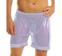 Ropa interior comestible para mujer y hombre, calzoncillos tipo bóxer de malla, transpirables, pantalones cortos de malla para hombre, transparentes con grandes pantalones de malla dividida