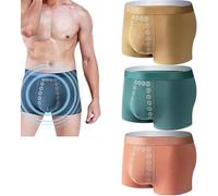 Ropa interior con terapia magnética for masajes for hombres, pantalones con terapia magnética energética for hombres, calzoncillos tipo bóxer for hombres con terapia de campo energético(3pcs A,XXL)