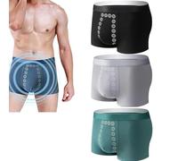 Ropa interior con terapia magnética for masajes for hombres, pantalones con terapia magnética energética for hombres, calzoncillos tipo bóxer for hombres con terapia de campo energético(3pcs C,XXL)