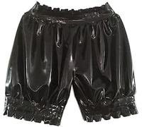 Ropa Interior Corta Breve De Hombre Negro Guapo De Goma De Látex Con Encaje,Colores Personalizados,L