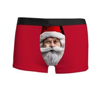 Ropa Interior Corta para Hombre con Estampado Digital 3D de Navidad, Transpirable, cómoda y a la Moda, con Cintura Calzoncillos DIN
