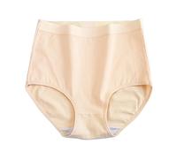 Ropa Interior de algodón de Talle para Mujer Calzoncillos elásticos Bragas de Total Body De Lenceria Pantalones Mujer Tallas Grandes (Beige, XXXL)