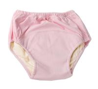 Ropa Interior De Algodón For Incontinencia, Calzoncillos Bragas Suaves A Prueba Fugas For Ancianos Hombres Y Mujeres For Período Pañales De Tela Reutilizables For Adultos (Color : Pink, Size : M/Med