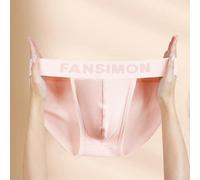 Ropa interior de algodón para hombre elegante y cómoda Escritos de talle bajo para la vida diaria (XL rosa)
