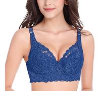 Ropa Interior De Copa De Pecho con Tirantes De Sujetador De Encaje Sexy para Mujer (Sin Aros) Extensores Sujetadores Sujetador 80A Sin Aros Sujetador Mujer Sin Relleno